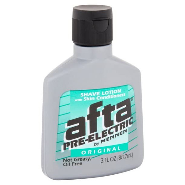 Afta Shave Lotion With Skin Conditioners Pre-Electric By Mennen Original Not Greasy Oil 3 Fl Oz - 3 Pack