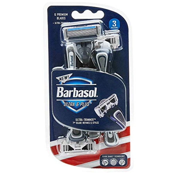 Barbasol Premium Disposable Ultra 6 Razor 3 Count (Pack Of 2) Barbasol Premium Disposable Ultra 6 Razor 3 Count (Pack Of 2)