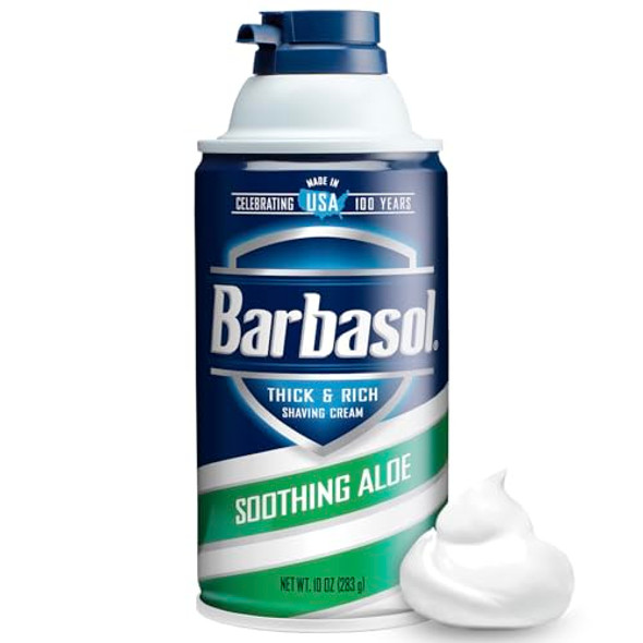 Barbasol Soothing Aloe Thick & Rich Shaving Cream 10 Oz (Pack Of 12)