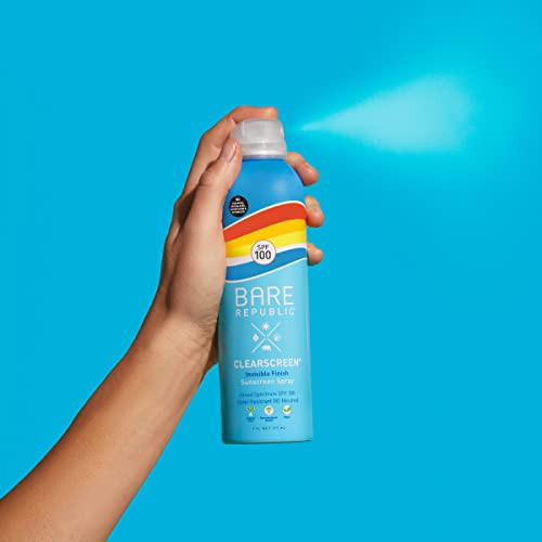 Bare Republic Clearscreen Sunscreen Spf 100 Sunblock Spray Water Resistant With An Invisible Finish 6 Fl Oz (Pack Of 2)