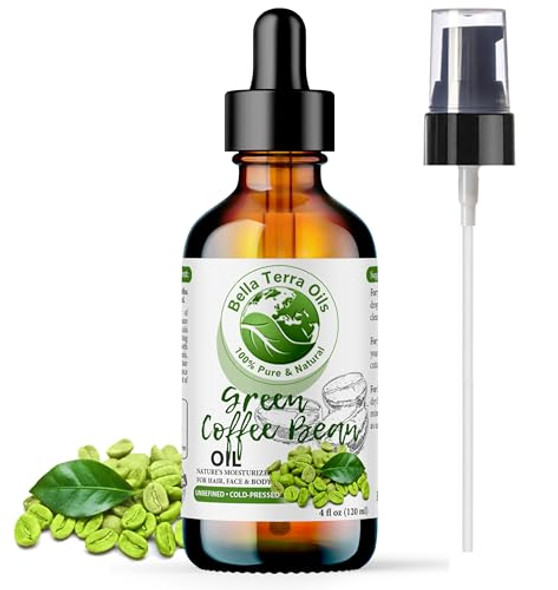 Bella Terra Oils - Green Coffee Bean Oil 4Oz - Unveiling The Nutritional Treasure Of Coffee Seed Oil Ideal For Skin Hydration And Vitality