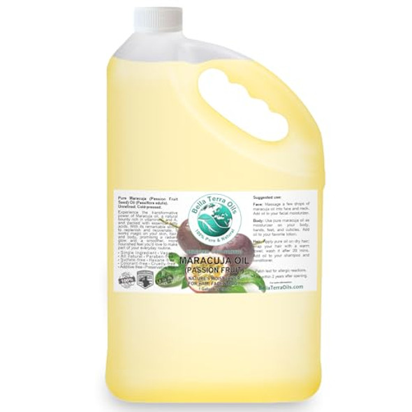 Bella Terra Oils Pure Maracuja Oil For Lustrous Hair & Radiant Skin – 1 Gallon Lightweight & Non-Greasy Shine Enhancer Bella Terra Oils Pure Maracuja Oil For Lustrous Hair & Radiant Skin – 1 Gallon Lightweight & Non-Greasy Shine Enhancer