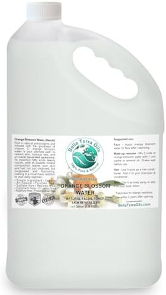 Bella Terra Oils Orange Blossom Water (Neroli Hydrosol) – 1 Gallon Radiant Skin Refresher Natural Aroma Revitalize & Glow – Bella Terra Oils