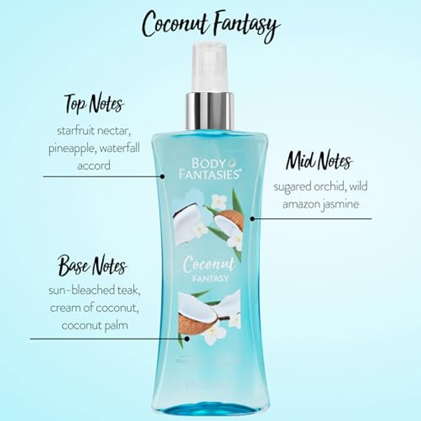 Body Fantasies Signature Fragrance Body Spray Coconut Fantasy 8 Fl Oz