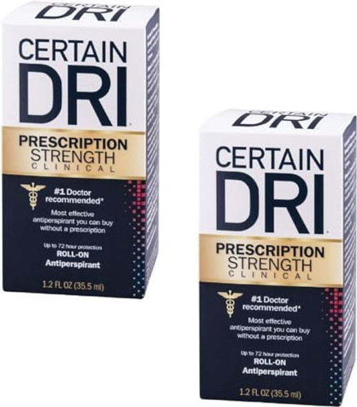 Certain Dri Antiperspirant Roll-On For Excessive Perspiration - 1.2 Oz - 2 Pk