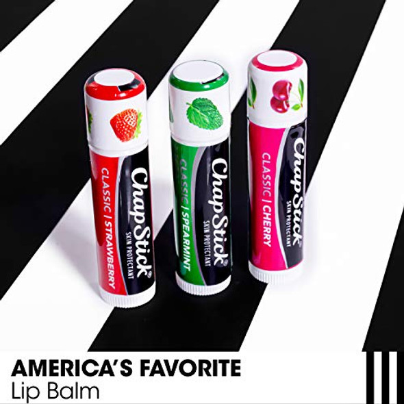 Chapstick Lip Care Set Classic Collection 3-Pack – Spearmint Cherry And Strawberry Lip Balm 0.15 Ea