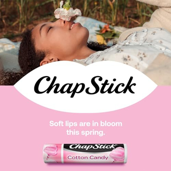 Chapstick Lip Moisturizer Cotton Candy 12-Pack – Limited Edition Bulk Lip Balm Fun & Yummy 0.15 Oz Ea