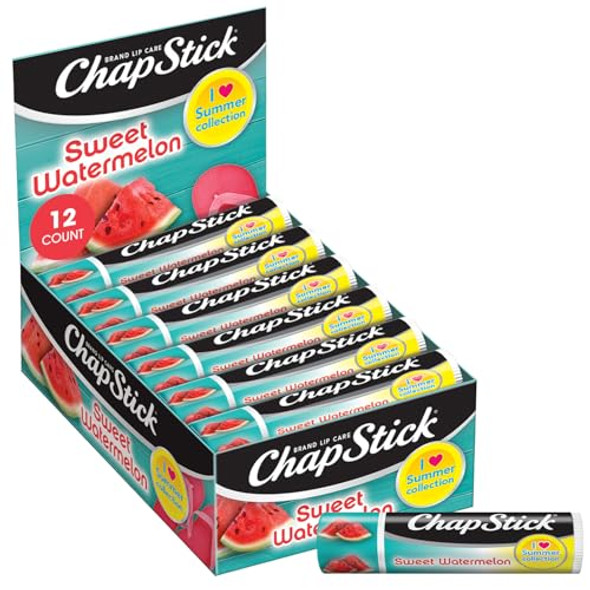 Chapstick Bulk Lip Balm Sweet Watermelon 12-Pack – Juicy & Fruity Moisturizer For Dry Lips 0.15 Oz