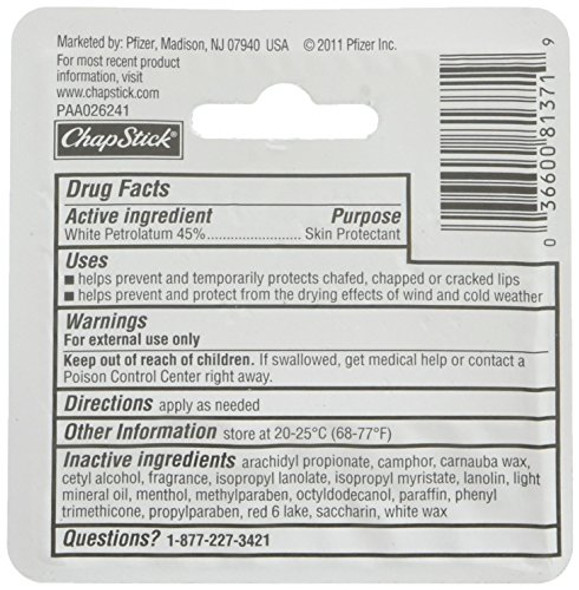 Chapstick Lip Balm Cherry 0.15 Oz (Pack Of 6)
