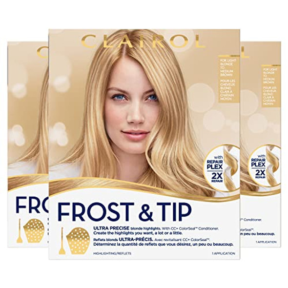 Clairol Nice'N Easy Frost & Tip Original Hair Dye Light Blonde To Medium Brown Hair Color Pack Of 3