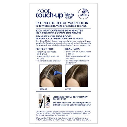 Clairol Root Touch-Up By Nice'N Easy Permanent Hair Dye 5A Medium Ash Brown Hair Color Pack Of 4