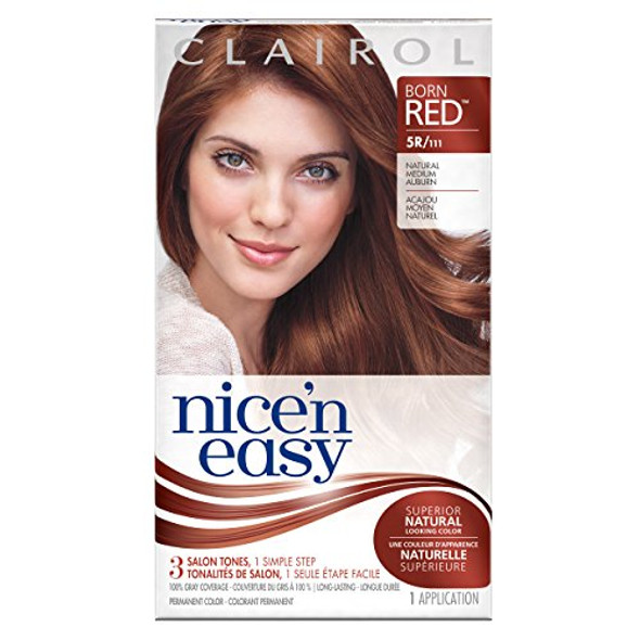 Clairol Nice 'N Easy Permanent Hair Color 5R Natural Medium Auburn 1 Kit