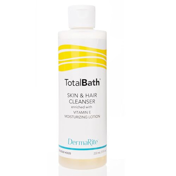 Dermarite Totalbath Skin & Hair Cleanser Enriched With Vitamin E Moisturizing Lotion - Shampoo And Full Body Wash - 7.5 Oz. 1 Count