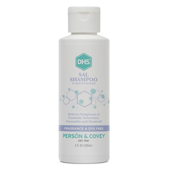 Dhs Sal Shampoo - Maximum Strength Shampoo For Psoriasis Eczema And Dandruff/Medicated Anti-Dandruff Shampoo Reduces Oil Treats Itchy Scalp With Salicylic Acid/Pba- Fragrance- / 4Oz