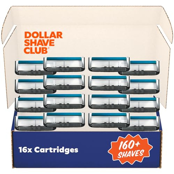 Dollar Shave Club 6 Blade Razor Refills (8 Pack) 6 Stainless Steel Blades For A Close & Comfortable Shave