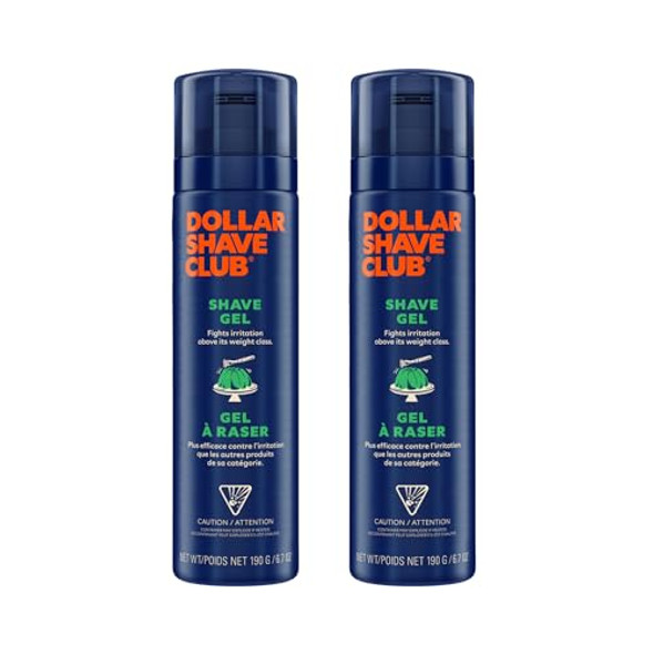 Dollar Shave Club Shave Gel 6.7 Ounce (2 Pack) Moisturizing Shaving Gel For Sensitive Skin