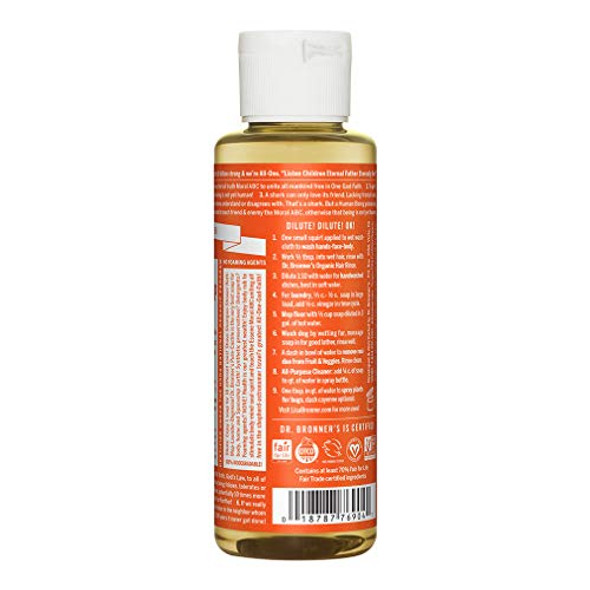 Dr. Bronner'S - Pure-Castile Liquid Soap (Tea Tree 8 Ounce) - Made With Organic Oils 18-In-1 Uses: Acne-Prone Skin Dandruff Laundry Pets And Dishes Concentrated Vegan Non-Gmo
