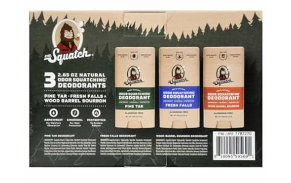 Dr. Squatch Men'S Natural Deordorant Variety Pack 2.65 Oz (3 Pack)
