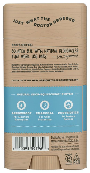 Dr. Squatch Coastal Mist Deodorant 2.65 Oz Dr. Squatch Coastal Mist Deodorant 2.65 Oz