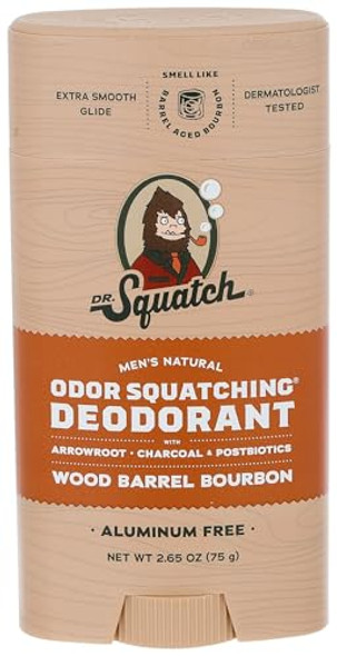 Dr. Squatch Natural Deodorant For Men – Odor-Squatching Men'S Deodorant Aluminum - Wood Barrel Bourbon (2.65 Oz) Dr. Squatch Natural Deodorant For Men – Odor-Squatching Men'S Deodorant Aluminum - Wood Barrel Bourbon (2.65 Oz)