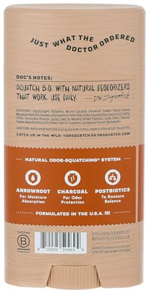 Dr. Squatch Natural Deodorant For Men – Odor-Squatching Men'S Deodorant Aluminum - Wood Barrel Bourbon (2.65 Oz) Dr. Squatch Natural Deodorant For Men – Odor-Squatching Men'S Deodorant Aluminum - Wood Barrel Bourbon (2.65 Oz)