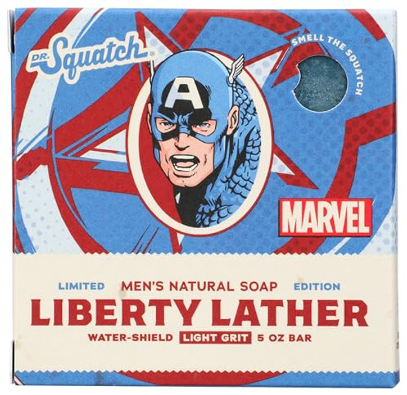 Dr. Squatch Natural Bar Soap Liberty Lather (Captain America) 5 Oz.