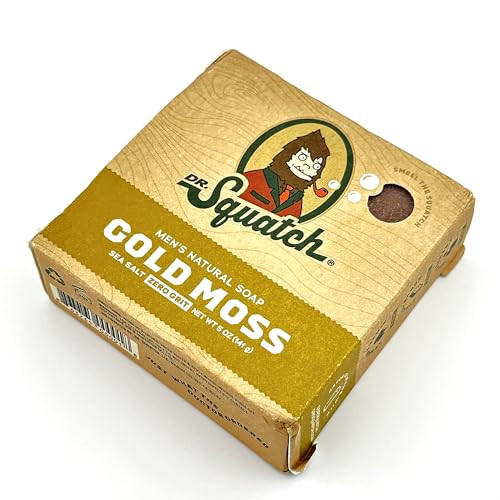Dr. Squatch All Natural Bar Soap For Men With Zero Grit Gold Moss