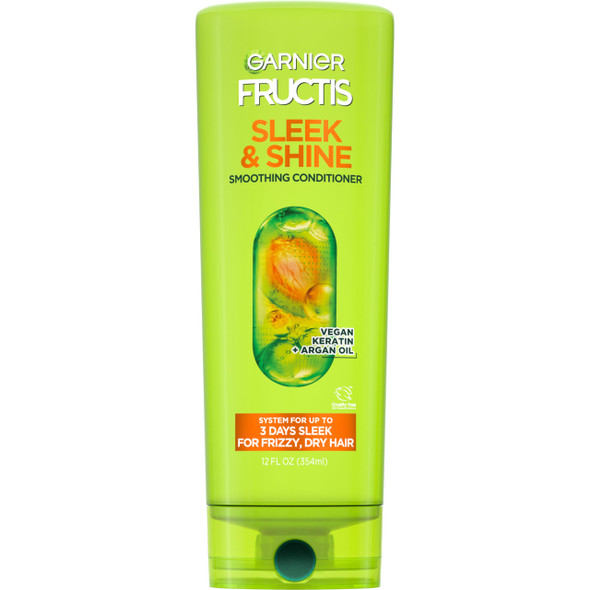 Garnier Fructis Sleek And Shine Conditioner Frizzy Dry Unmanageable Hair 12 Fl Oz.