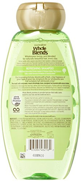 Garnier Whole Blends Shampoo With Green Apple & Green Tea Extracts Normal Hair 12.5 Fl. Oz.