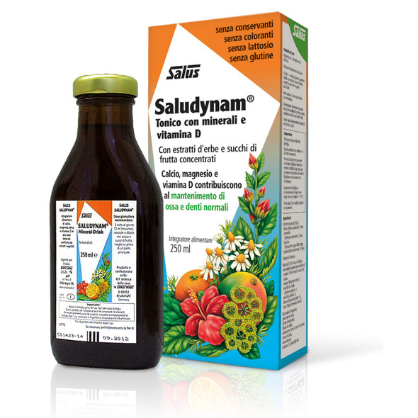 Floradix Saludynam Liquid Calcium Magnesium Zinc and Vitamin D, 250ml