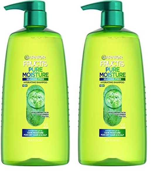 Garnier Fructis Pure Moisture Hydrating Shampoo For Dry Hair And Scalp 33.8 Fl Oz 1 Count (Packaging May Vary)
