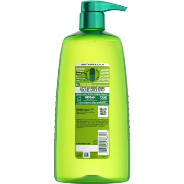 Garnier Fructis Pure Moisture Hydrating Shampoo For Dry Hair And Scalp 33.8 Fl Oz 1 Count (Packaging May Vary)