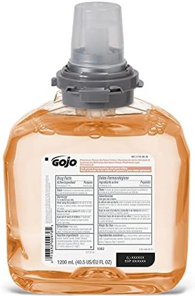 Gojo Premium Foam Antibacterial Handwash Fresh Fruit Scent Tfx Starter Kit 1-1200 Ml Foam Hand Soap Refill + 1 Tfx Dove Grey Touch- Soap Dispenser - 5362-D1