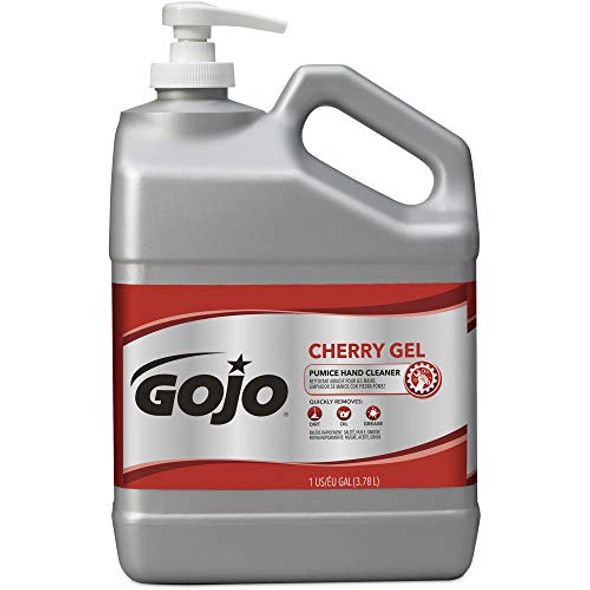 Gojo 2358-02 Cherry Gel Pumice Hand Cleaner Pump Bottle - 1 Gallon (Pack Of 2)