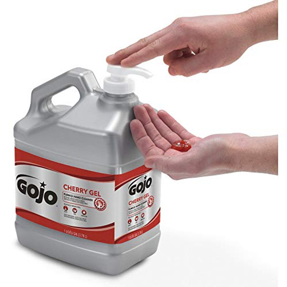 Gojo 2358-02 Cherry Gel Pumice Hand Cleaner Pump Bottle - 1 Gallon (Pack Of 2)