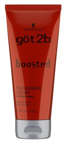 Got 2B Boosted Hair Thickening Cream For Fuller Styles Medium Shine Medium Hold 6 Ounce - 3 Pack