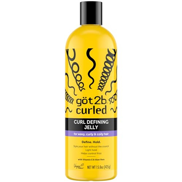 Göt2B Curled Curl Defining Jelly 15Oz For All Curl Types Wavy Curly & Coily Style Your Hair Without The Crunch Light Hold Helps Control Frizz