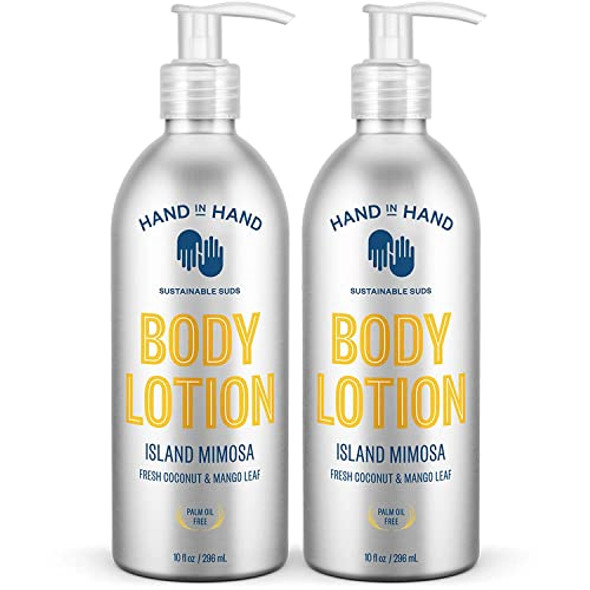 Hand In Hand Moisturizing Bundle Body Lotion 10 Fl Oz. (2 Pack) With Sugar Scrub 9 Oz. (Single) Island Mimosa Scent Hand In Hand Moisturizing Bundle Body Lotion 10 Fl Oz. (2 Pack) With Sugar Scrub 9 Oz. (Single) Island Mimosa Scent