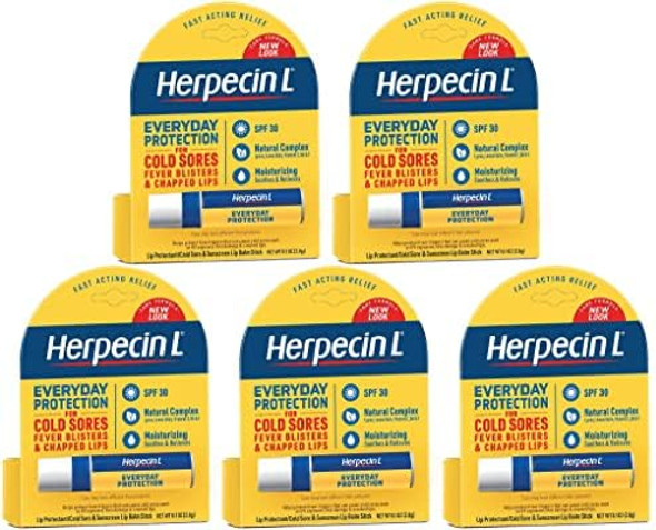 Herpecin L Spf 30 Lip Protectant 0.1 Oz (5 Pack)