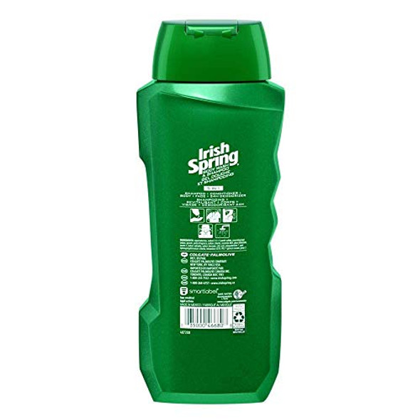 Irish Spring 5-In-1 Shampoo Conditioner Body Wash Face Wash And Deodorizer 18 Oz (Pack Of 2)
