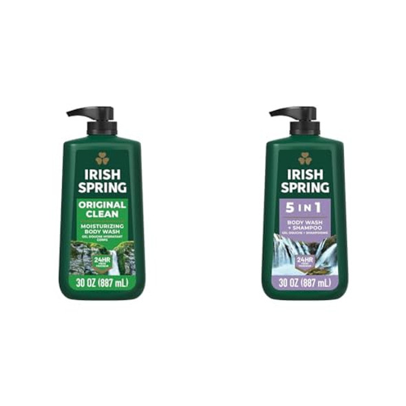 Irish Spring Men'S Body Wash Pump & 5 In 1 Body Wash For Men