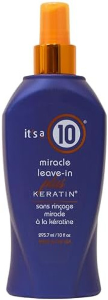 It'S A 10 Haircare Miracle Leave-In Plus Keratin 10 Fl. Oz (Pack Of 1) & It'S A 10 Miracle Deep Conditioner Plus Keratin For Unisex 17.5 Ounce