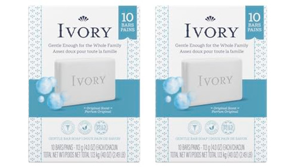 Ivory Clean Original Bar Soap 4 Ounce 10 Count (Pack Of 2) Total 20 Bars