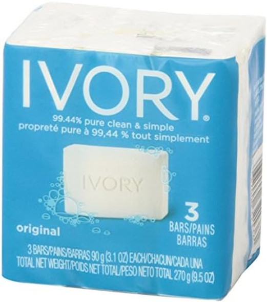 Ivory Soap Simply Ivory 3 Bars 3.1 Ounce Each (Value Pack Of 24)