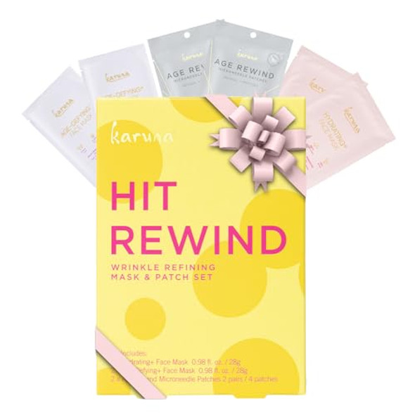 Karuna Mighty Minis Starter Set With Hit Rewind Face Mask Multi-Pack Set Skincare Duo For Firming Brightening And Total Skin Real