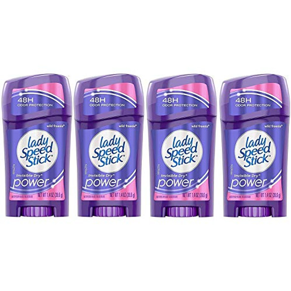 Lady Speed Stick Antiperspirant Deodorant Invisible Dry Wild sia 1.40 Oz (Pack Of 4)