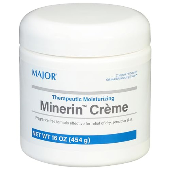 Major Therapeutic Moisturizing Minerin Créme - Body Cream Moisturizer For Dry Skin - Fragrance- - 16 Oz.