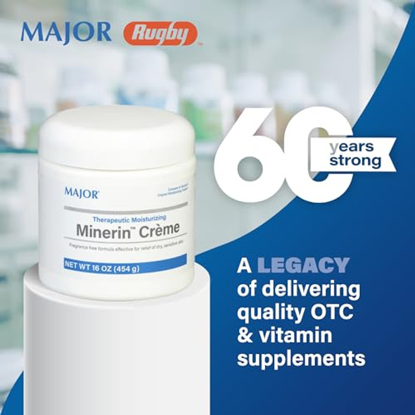 Major Therapeutic Moisturizing Minerin Créme - Body Cream Moisturizer For Dry Skin - Fragrance- - 16 Oz.
