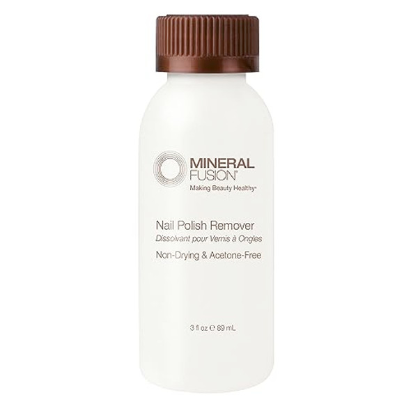 Mineral Fusion Nail Polish Remover Acetone- & Non Drying For Regular & Shellac Nail Polishes 6 Ounce
