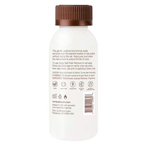 Mineral Fusion Nail Polish Remover Acetone- & Non Drying For Regular & Shellac Nail Polishes 6 Ounce